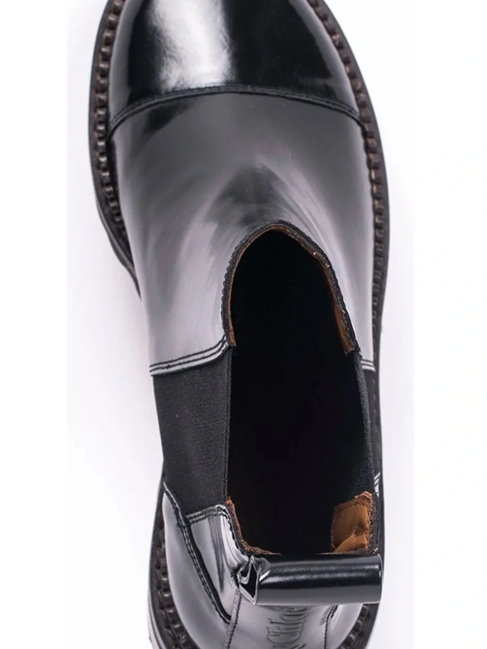 See By Chloé Mallory Glossed Leather Chelsea Ankle Boots Black 38.5 - Picture 4 of 11